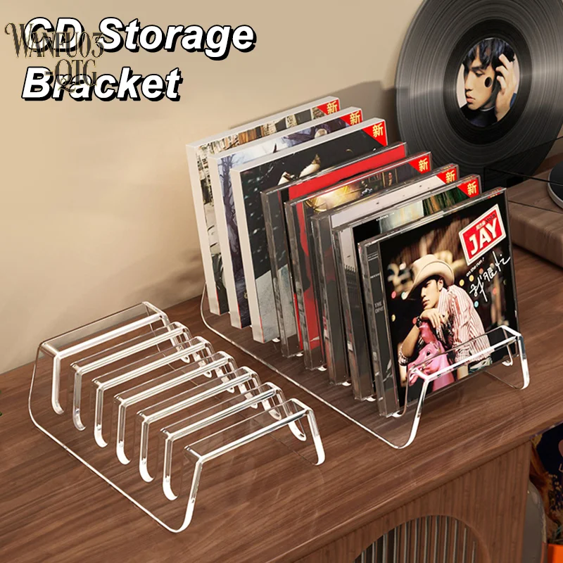Hot CD Rack, Album Display Rack, Transparent Storage Rack For Records, And Tapes, Multifunctional Counter Display Rack