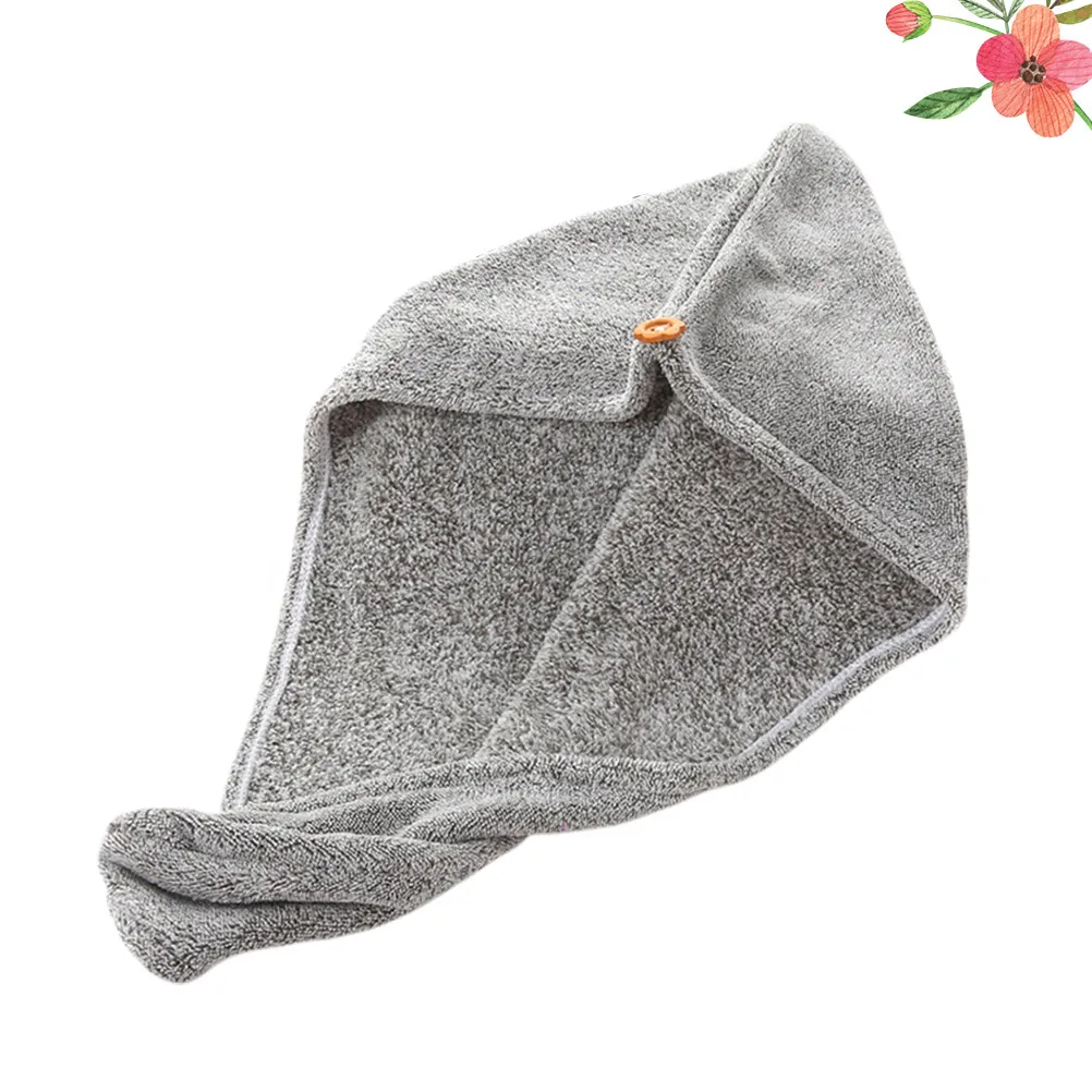 Hair Drying Cap Quick Absorbent Bamboo Charcoal Hair Towel for Women Girls Ladies Fast Drying Comfortable Home Use