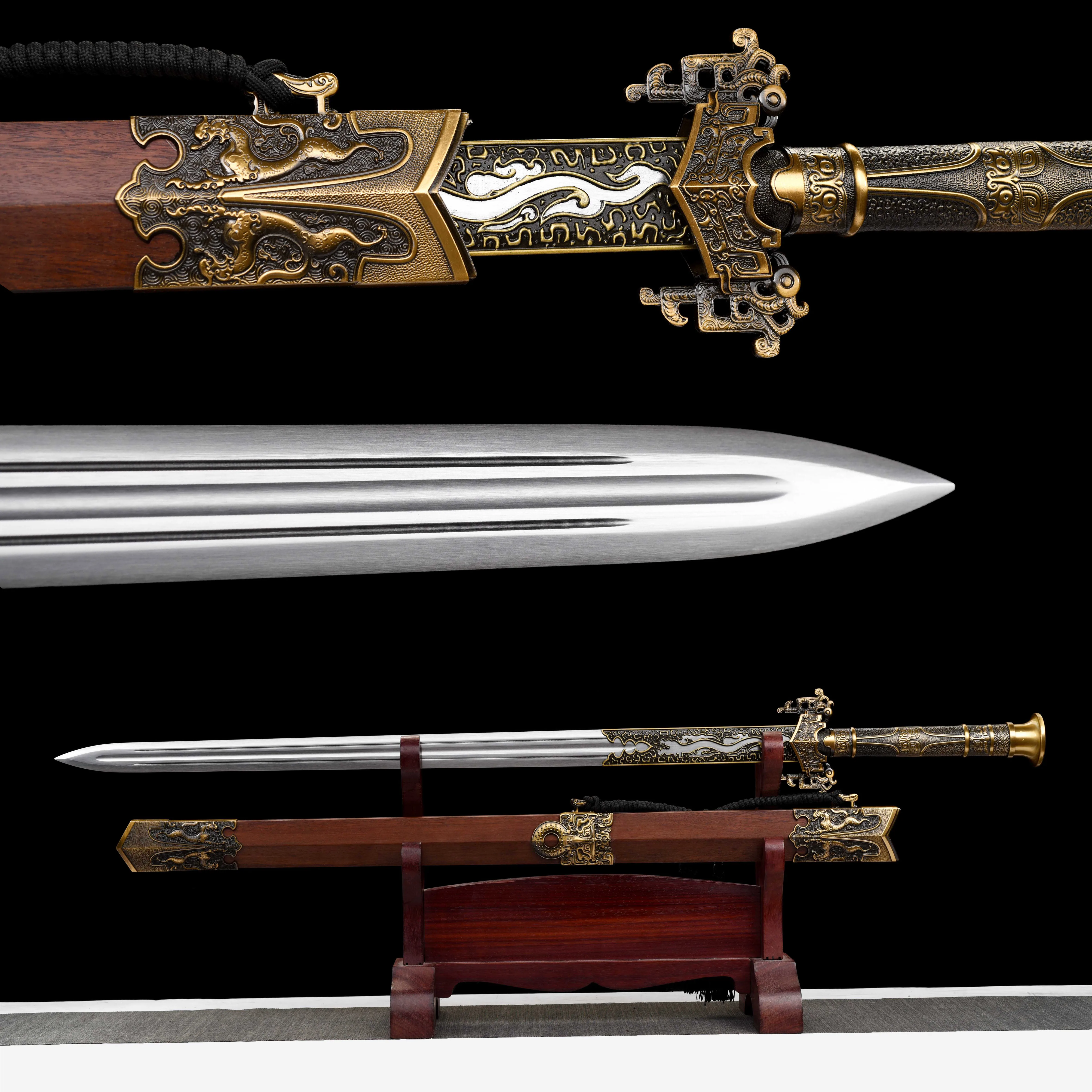 

Medieval sword, Ancient Chinese cold weapons, Battle preparation katana steel Sharp ninja Kung fu martial arts men's gift good