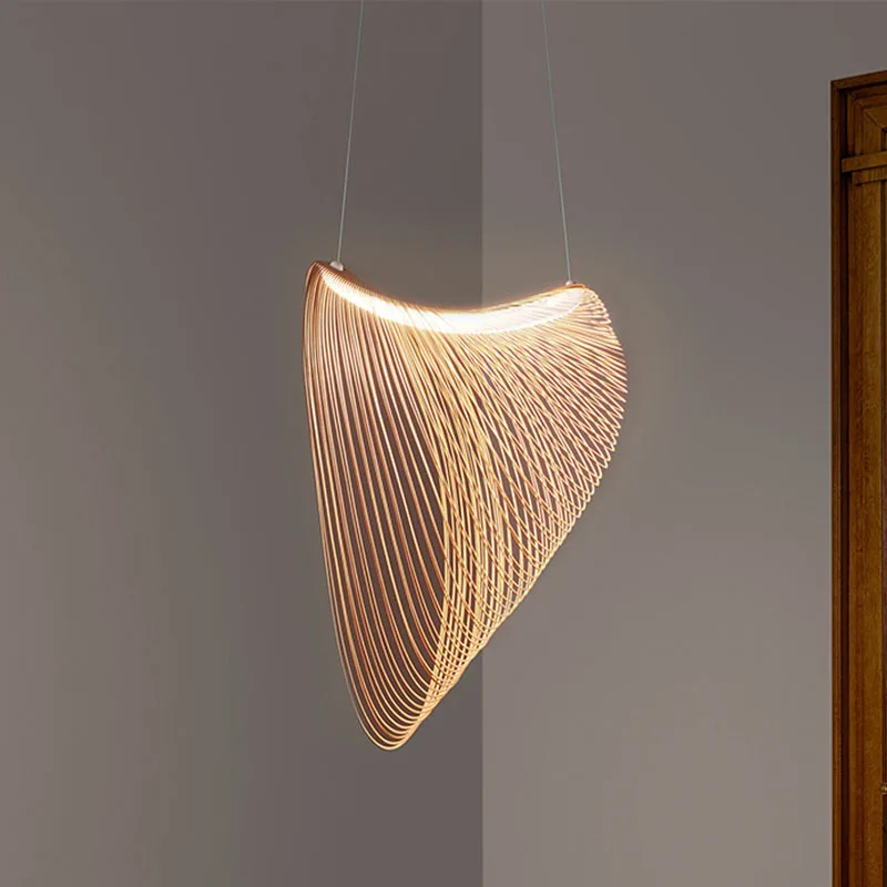 

Japanese restaurant wabi-**** wind chandelier log Italian designer creative personality bird's nest art decorative lamps