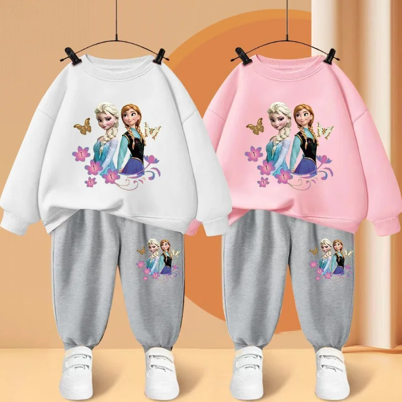Kinder-Trainingsanzug-Sets mit Cartoon-Print, Frühling/Herbst, neue Sweatshirts und Jogginghosen, 2-teilige Sets, Sportbekleidung für Jungen und Mädchen