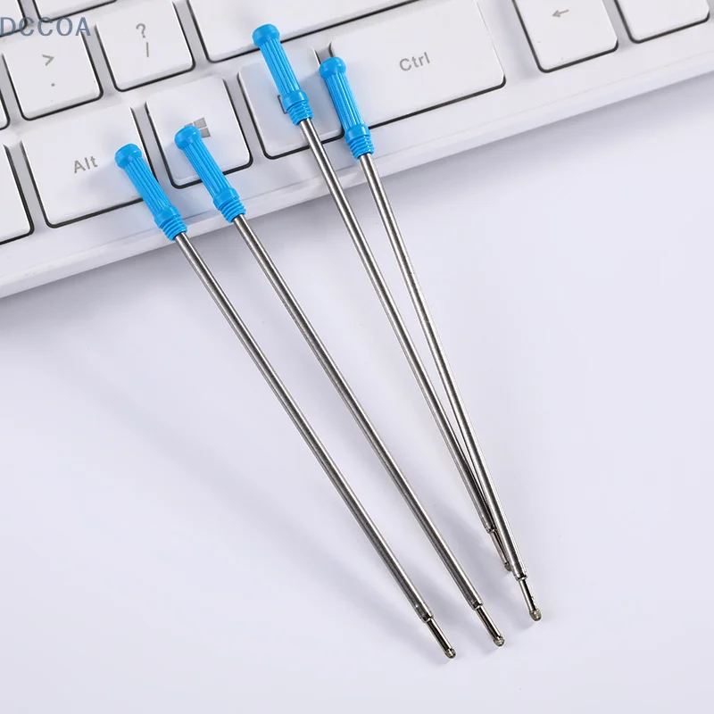 10 Pcs/lot Rotating Metal Pen Refill Special Ballpoint Pen Refill Rod Cartridge Core Ink Recharge Black Blue Ink 11.6cm