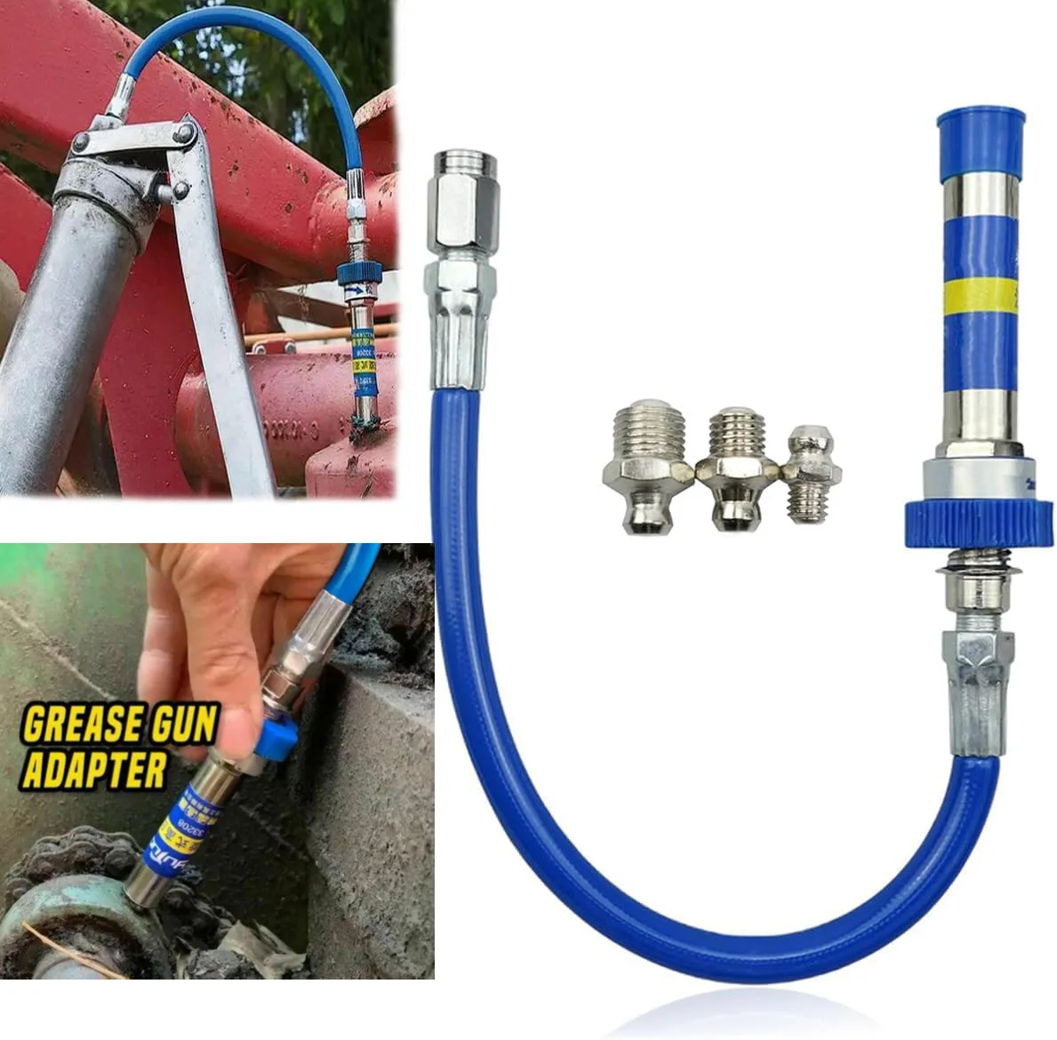 Hochdruck-Fettkupplung - Verriegelungsklemmen-Typ Düse Passend für Alle Fettpressen, Schnellverschluss für Schlauch, Lube Pro Plus