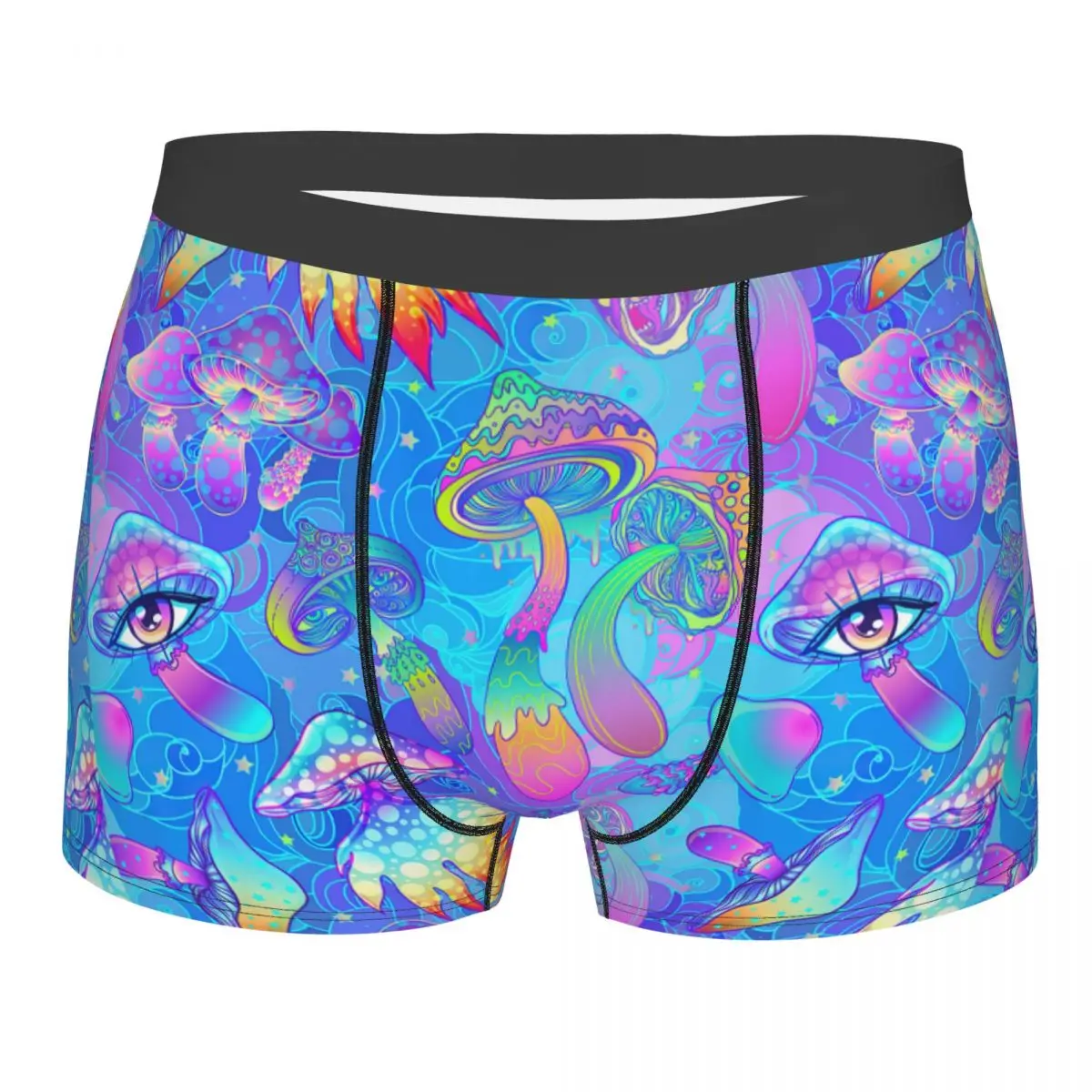 Novelty Boxer Psychedelic Magic Mushrooms Shorts Panties Briefs Men's Underwear Breathable Underpants for Male Plus Size