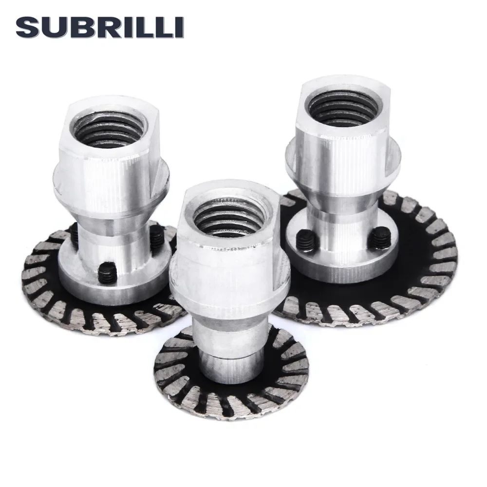 SUBRILLI 30/40/50mm Diamond Cutting Disc Hot Pressed Saw Blade With Removable M14 5/8-11 Flange Carving Stone Marble Concrete
