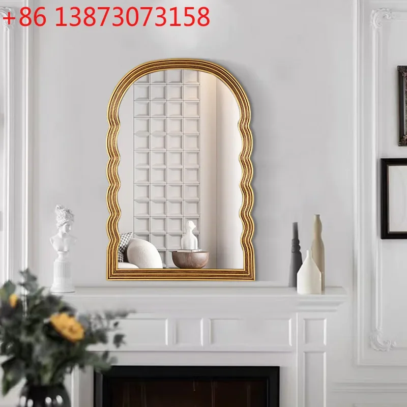 American retro arched wall-mounted decorative mirror light luxury simple vanity vanity vanity mirror