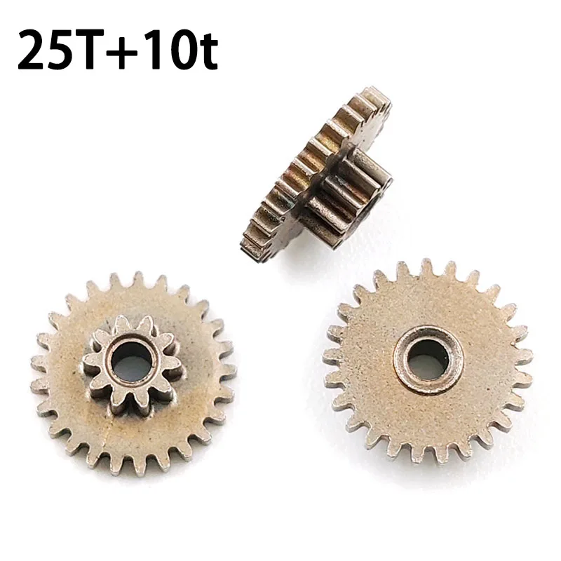 25T + 10T 0.5M przekładnia śrubowa duża 25 skośny ząb 13mm małe 10 zębów zębatych 6mm zębnik Model zabawkowy DIY części