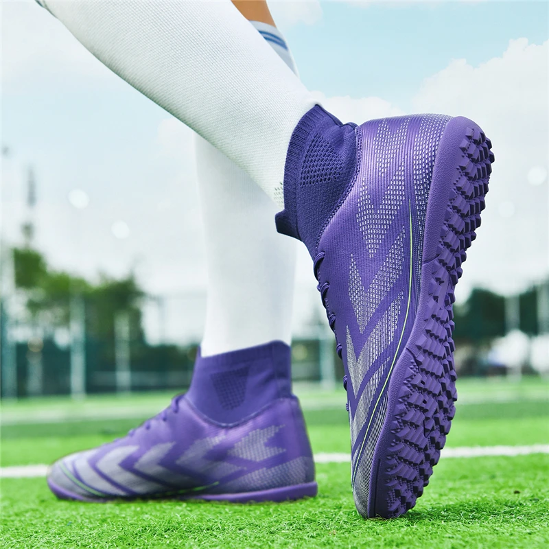 

Men Soccer Shoes Society Cleats Professional Football Field Boots Ankle Top Quality Tenis Comfortable Football Shoes Sport Wear