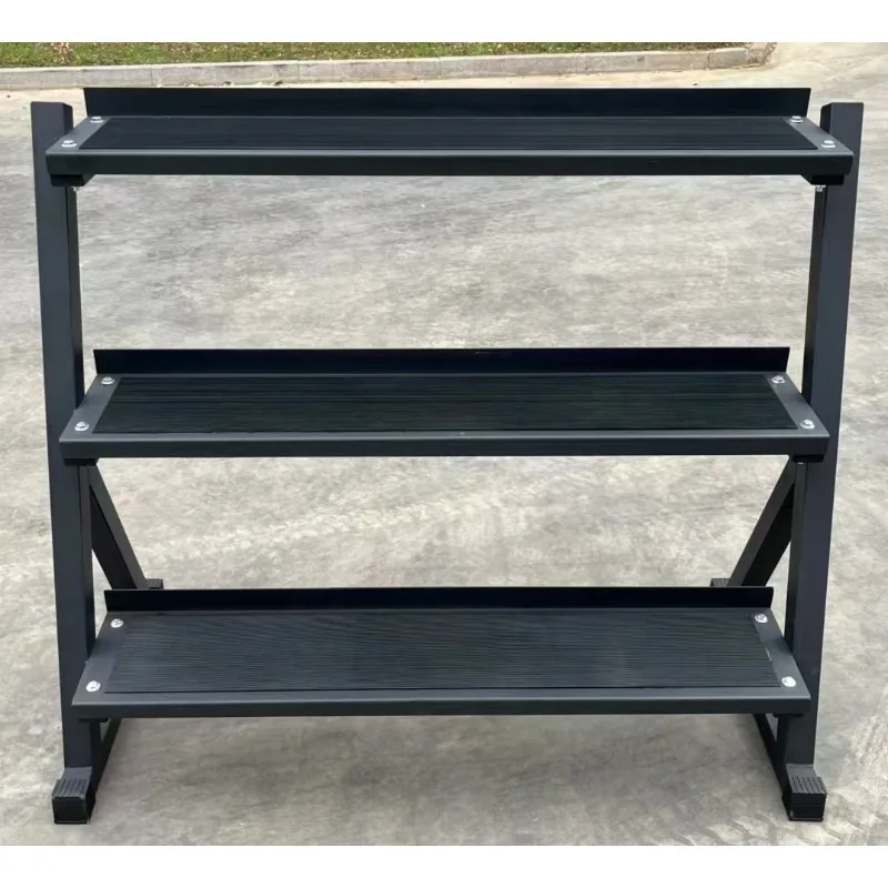3-Tier Combined Dumbbell And Kettlebell Rack Premium Material Stable Support For Professional Gym Strength Equipment Best Choice