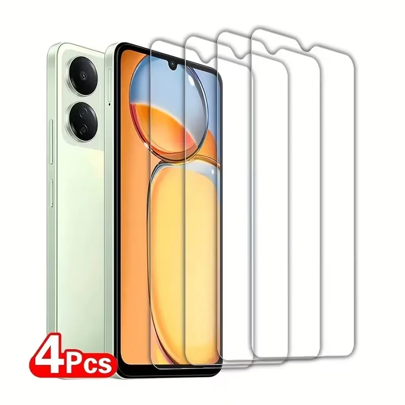 

4Pcs For HD Tempered Glass For Xiaomi Redmi Note 14 4G 5G Full Cover Screen Protector