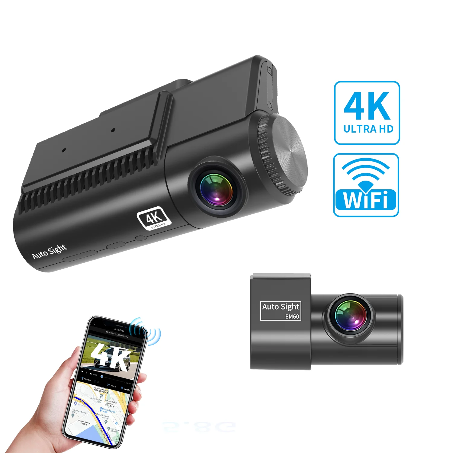 

Hot Sale Car Wifi Dvr Dash Cam Front 4K Rear 2K Driving Recorder Parking Monitoring Dash for Cars 4k Night Vision