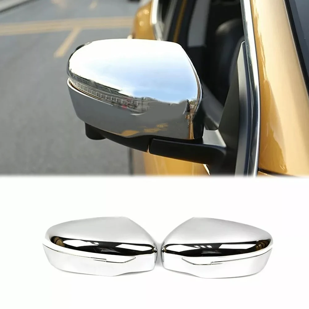 Elegant Chrome Side Rearview Mirrors for Nissan Navara NP300 D23 2015 2018 Easy to Replace with No Tools Needed