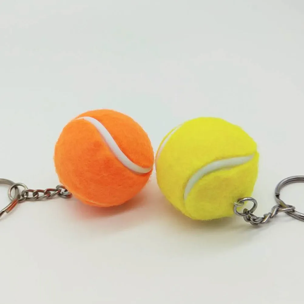 10Pcs Tennis Themed Keychain Set Stylish Metal Pendant Keyring for Keys Bag Travel Sports Accessory Lovely Gift for Any Occasion