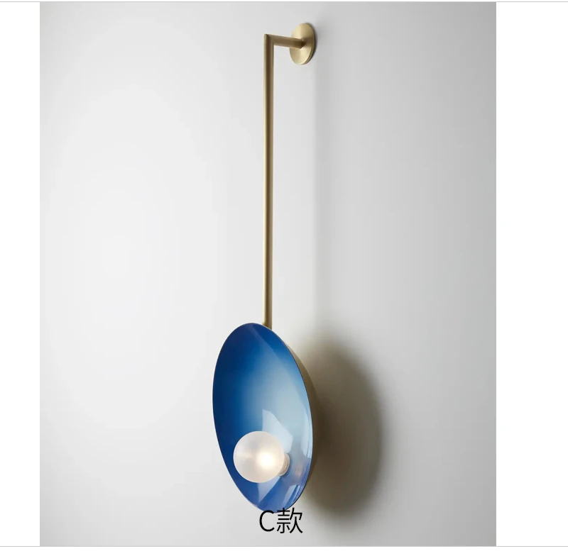 الجدار ضوء المصباح المعدني الفاخر الإبداعي شخصية غرفة المعيشة غرفة نوم أباجورة الجهاز الشمال الحديثة بسيطة الممر #6