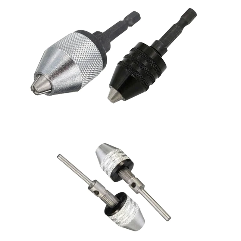 1Set Twist Drill Chuck Electric Drill Chuck Electric Drill Adapter Three-Jaw  Hexagonal Handle