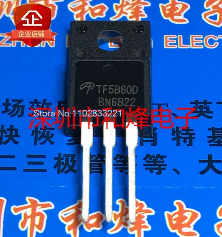 （10PCS/LOT） TF5B60D AOTF5B60D  TO-220F 600V 5A