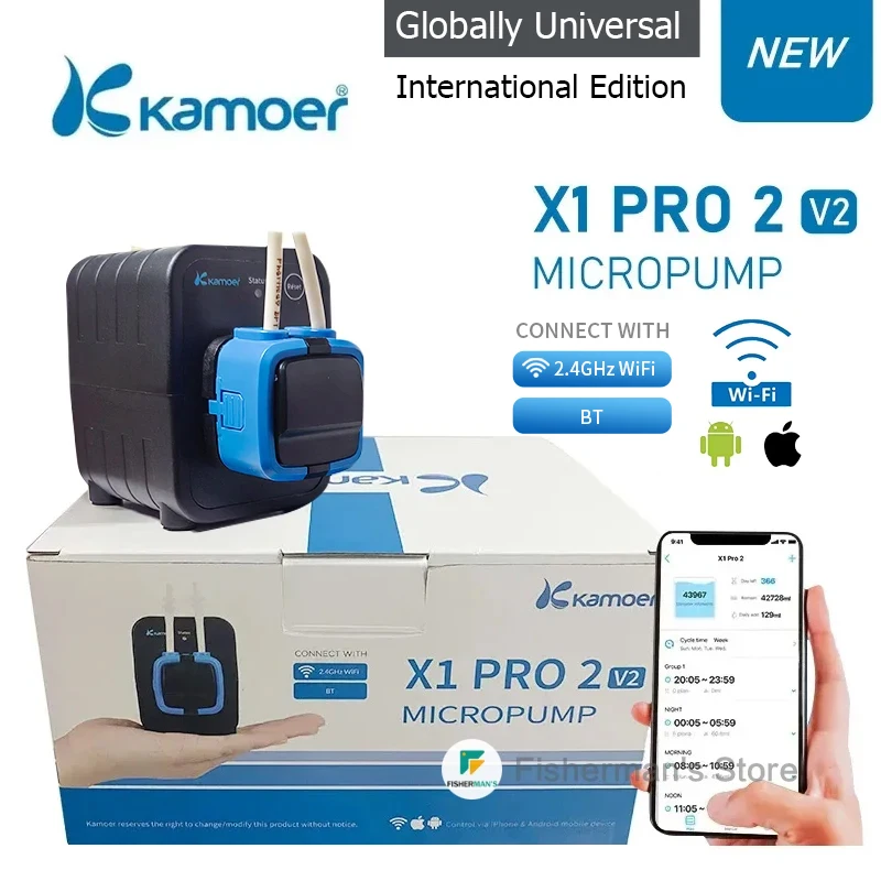 Kamoer X1 PRO 2 V2 WiFi Bluetooth APP Dosing Pump Fish Tank Aquarium Pump Nutrient Droplet Pump