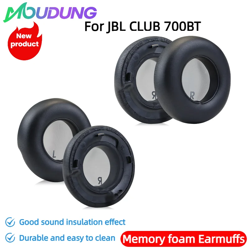 

MOUDUNG Ear Pads For JBL CLUB 700BT Headphones Headset Replacement Ear Pads Cups Earpad Memory Foam Cushions