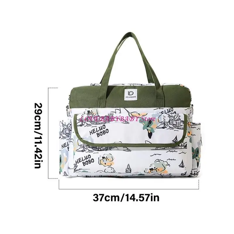 حقيبة سفر متعددة الاستخدامات مع أحزمة كتف مريحة حقيبة الأمومة الأنيقة 4XBC