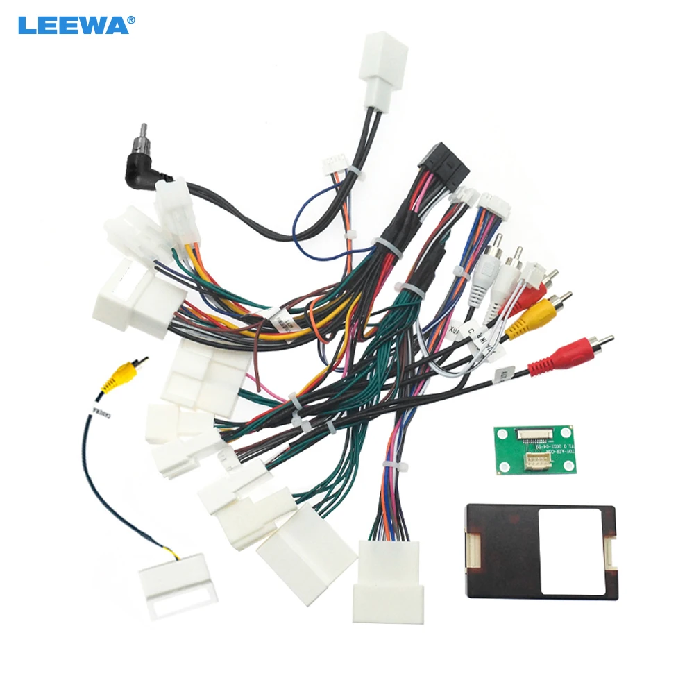 

Автомобильный 16-контактный жгут проводов LEEWA с коробкой Canbus для Toyota Prado/GX470 (02-09), проводной адаптер для автоматической стереоустановки # 7449