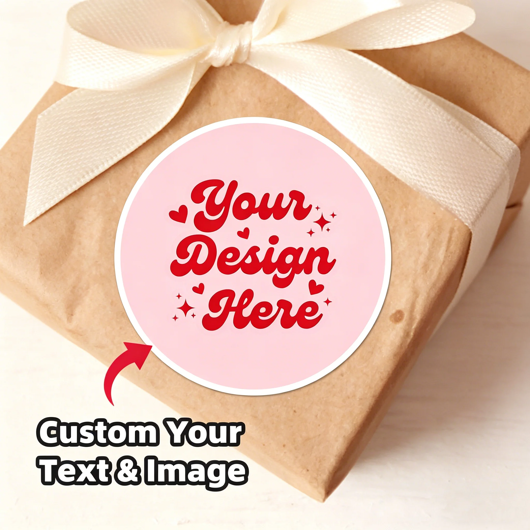 1/60/120/360/480pcs Custom Clear Round Stickers Your Design Here Personalized Waterproof Decals for Scrapbooking
