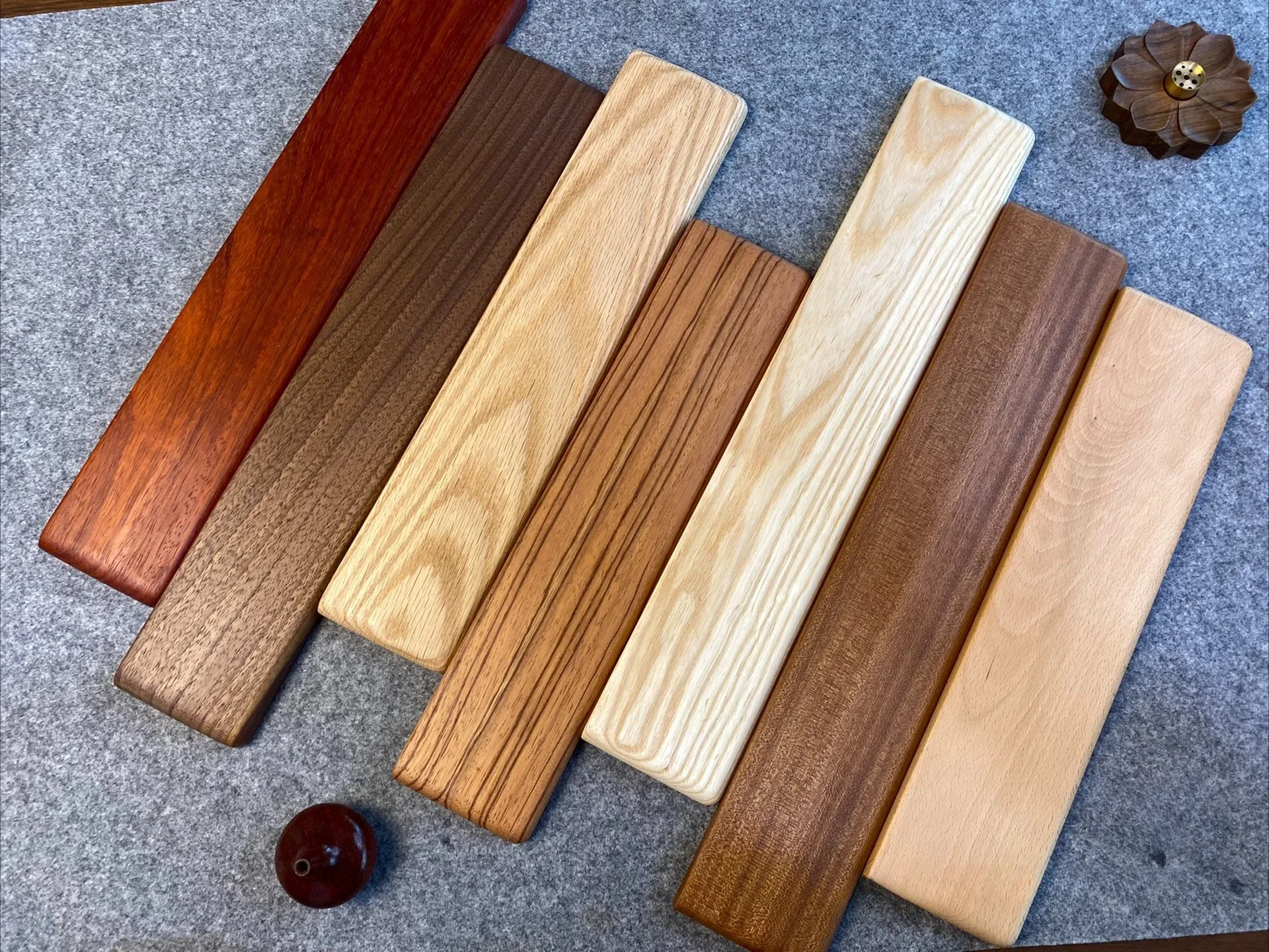 

Walnut Wood Palm Rest Custom Solid Wood Wrist Rest Rosewood Palm Stress 60/87/104/Mechanical Keyboard Office Gamer Accessories