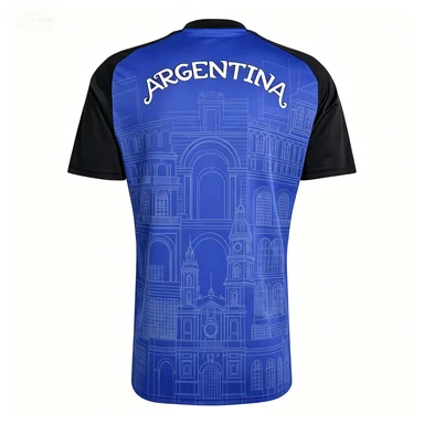 Unisex 3D Building Line Print Raglan V Neck Quick Dry Breathable Soccer Training Short Sleeve Top