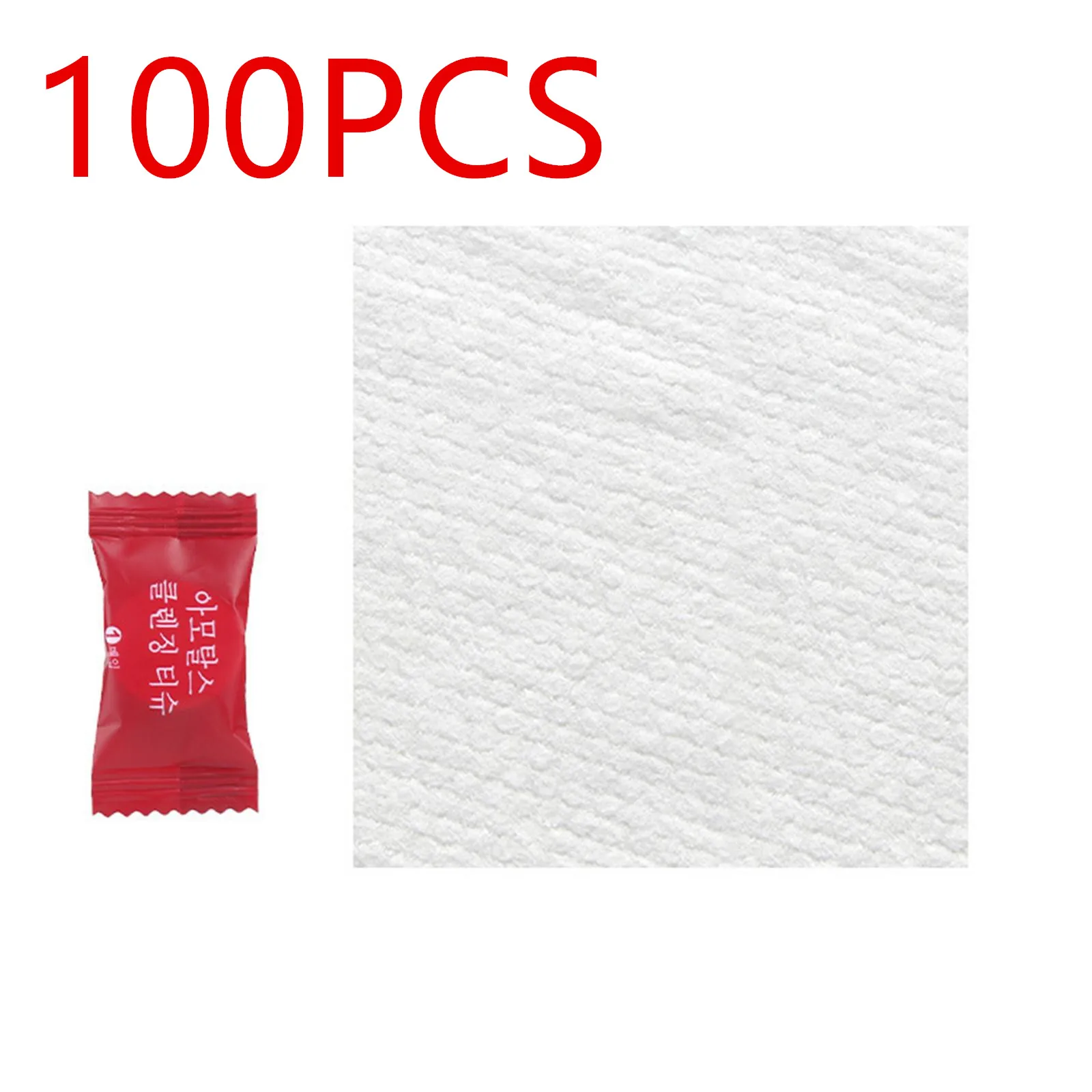 100pcs Disposable Compressed Towel Thickened Travel Portable Small Square Towel Makeup Remover Wipe Face Cleaning Towel