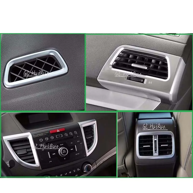 

Interior Matt Air Condition ac Vent Outlet console Cover Trim For Honda CRV CR-V 2012-2015 Rear Air Condition Vent Cover Trim