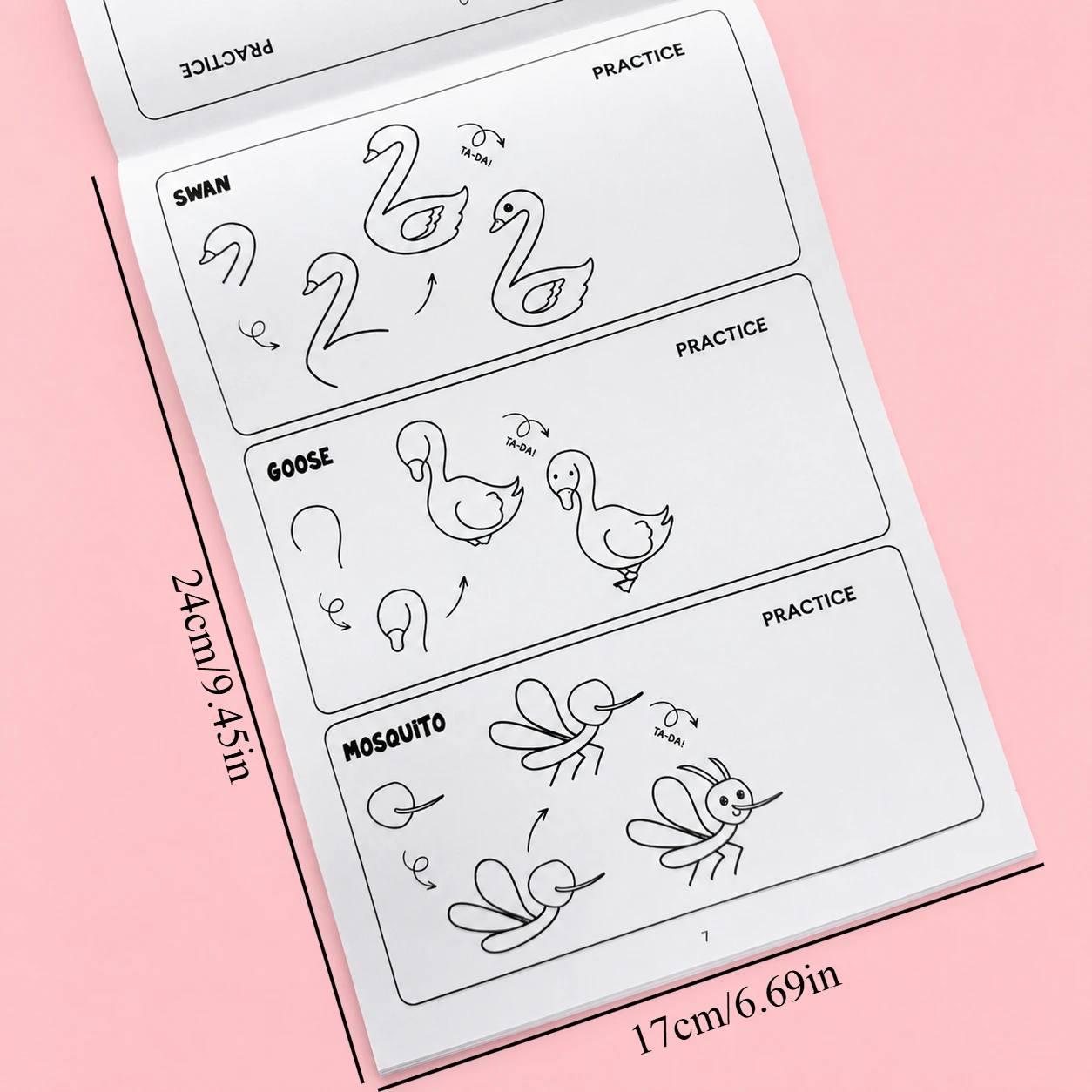32‑Page Learn To Draw Activity Book for Kids, Step‑by‑Step Sketch Guide Workbook, Cartoon Drawing Sheets, Educational Art Book