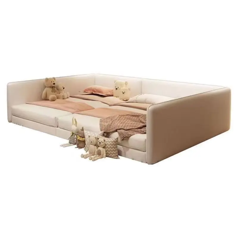 Mother and child bed splicing widened bedroom bed, second-child family bed, parent-child bed, family of four guardrail beds