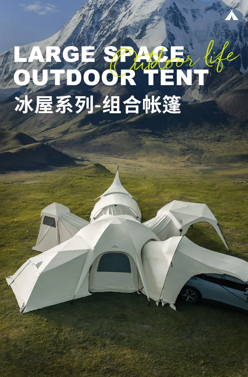 Barraca de acampamento ao ar livre para sala de estar