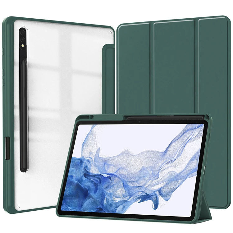 Transparente Hybrid-Hülle für Samsung Tab S7/S8/S9 FE, Durchsichtige PC-Rückseite mit Weichem TPU-Stoßfänger, Stoßfeste Abdeckung – Detail 1