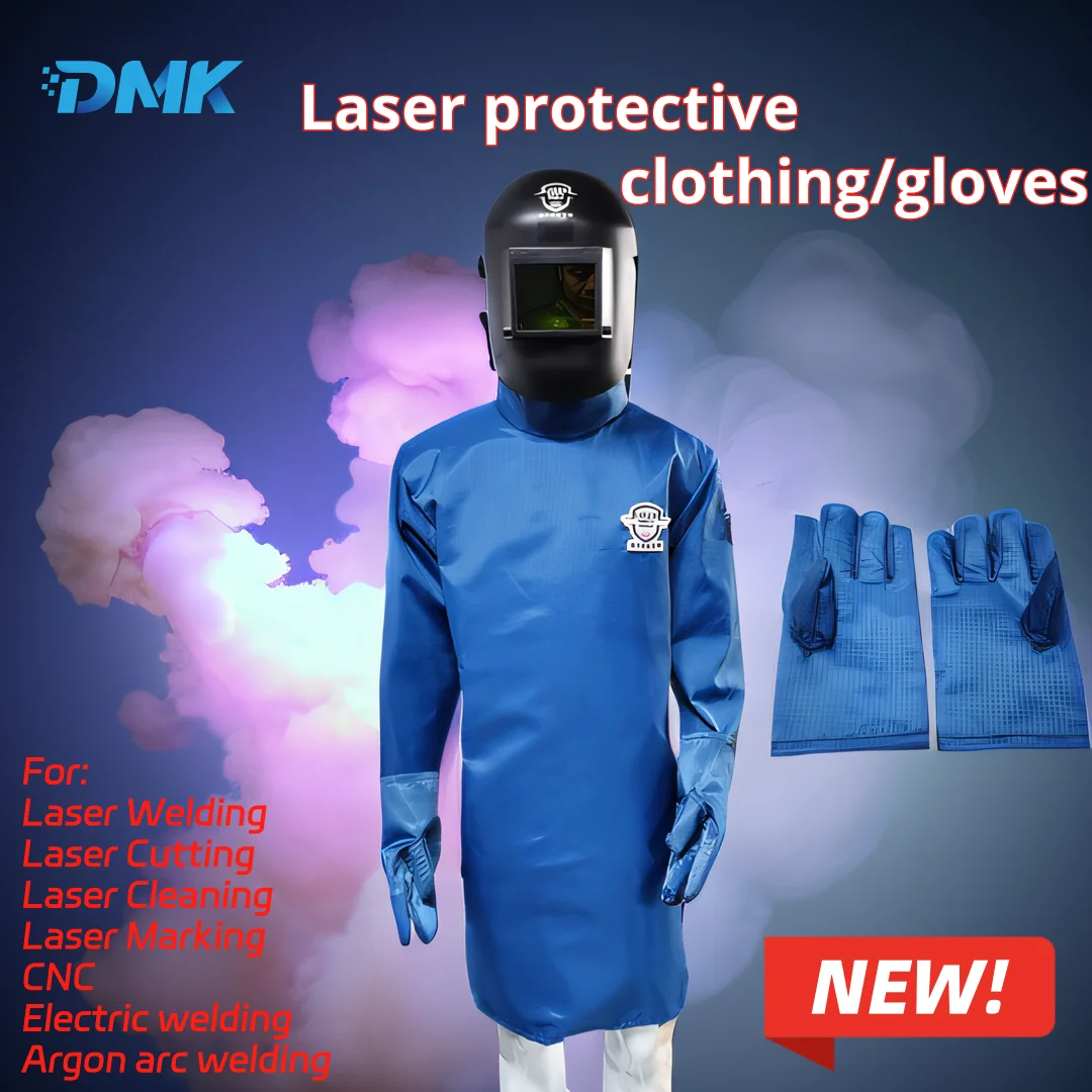 Roupas de proteção a laser luvas de proteção livre de poeira e anti-estática versão fotoelétrica laser proteger avental cnc 2024 novo