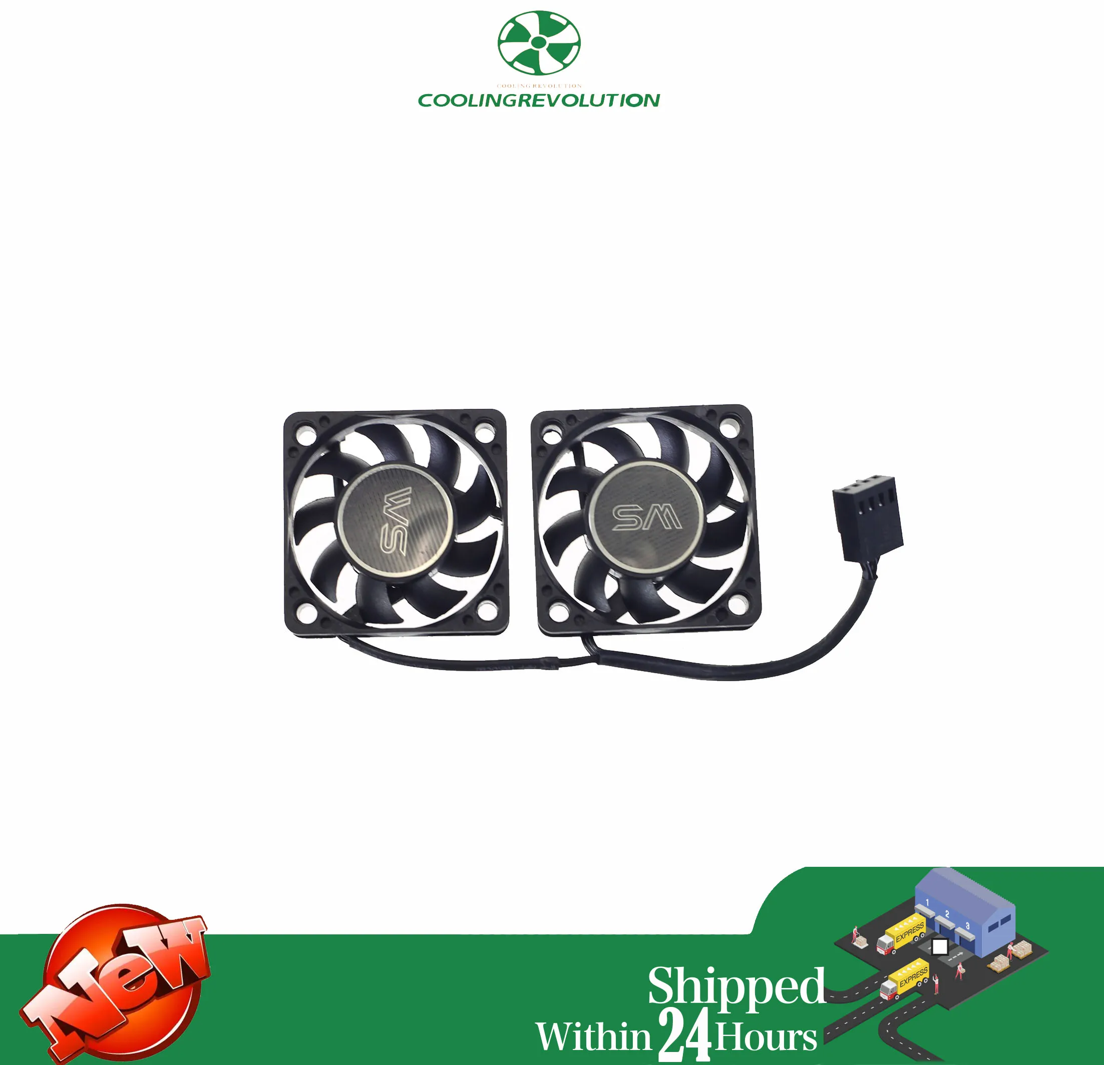 2-in-1 Cooling fan R124010BU DC12V 0.18AMP 3 lines 4-Pin fan