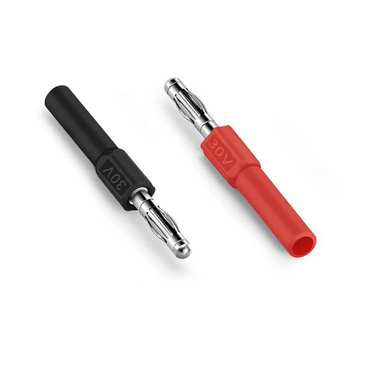 Adapter Copper Nickel Plated 4mm Jack Banana Plug Connector Lantern Type Adapter Connector Red Black for Speaker Audio Test