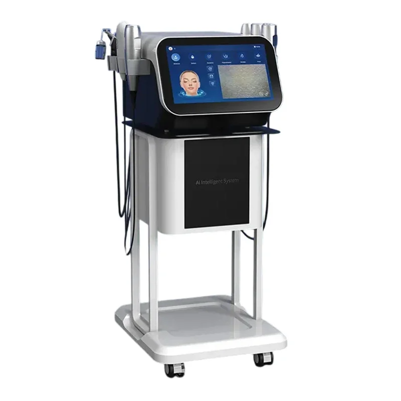 3D 6 في 1 AI العناية بالبشرة HD محلل متعدد الوظائف الأكسجين جهاز العناية بالوجه محلل الجلد مقشر جهاز الجمال المهنية