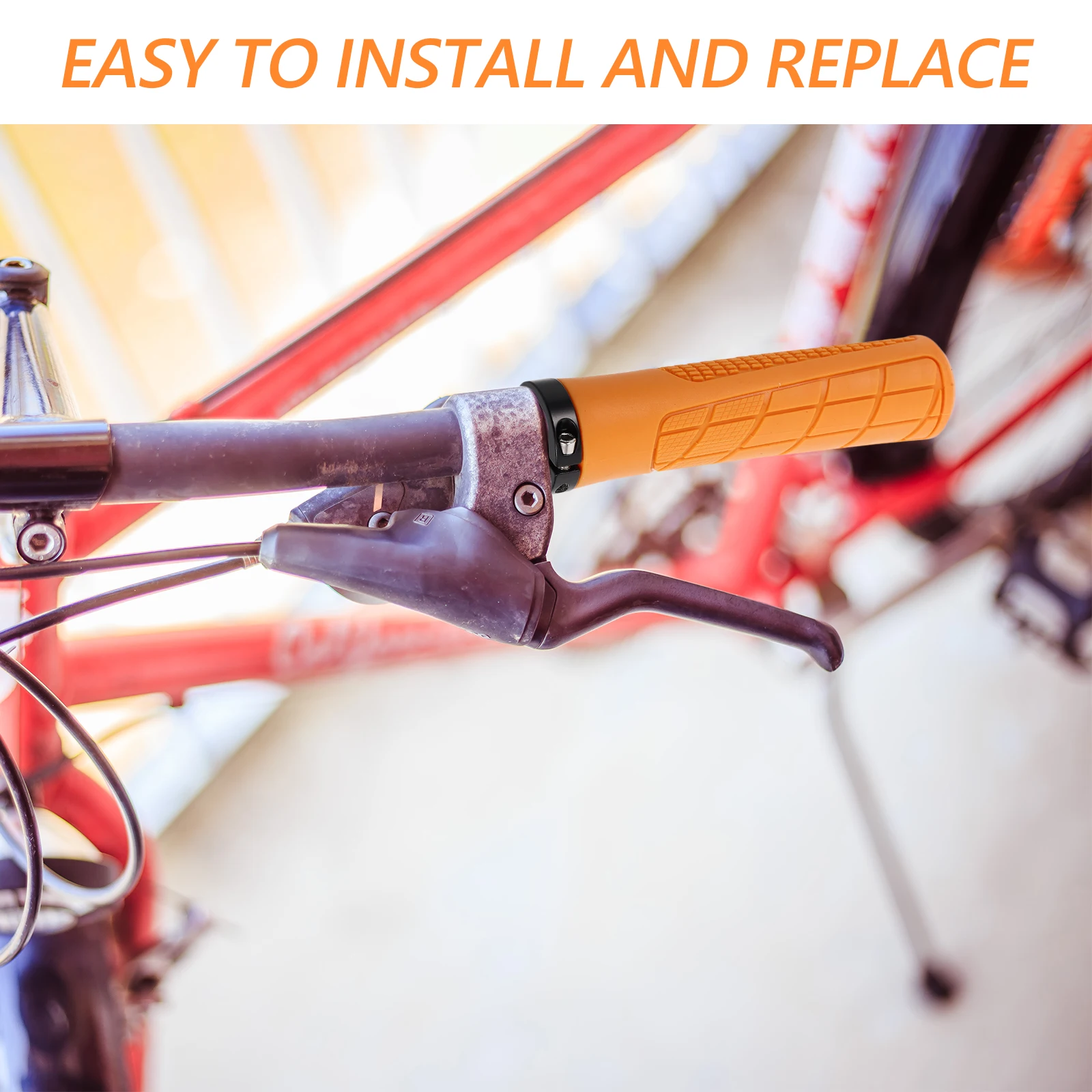 2pcs Bicycle Handlebar Grips Soft Non-Slip Rubber Mountain Bike Grips Shock Absorption Durable For Road Fixed Gear Bikes Cycling