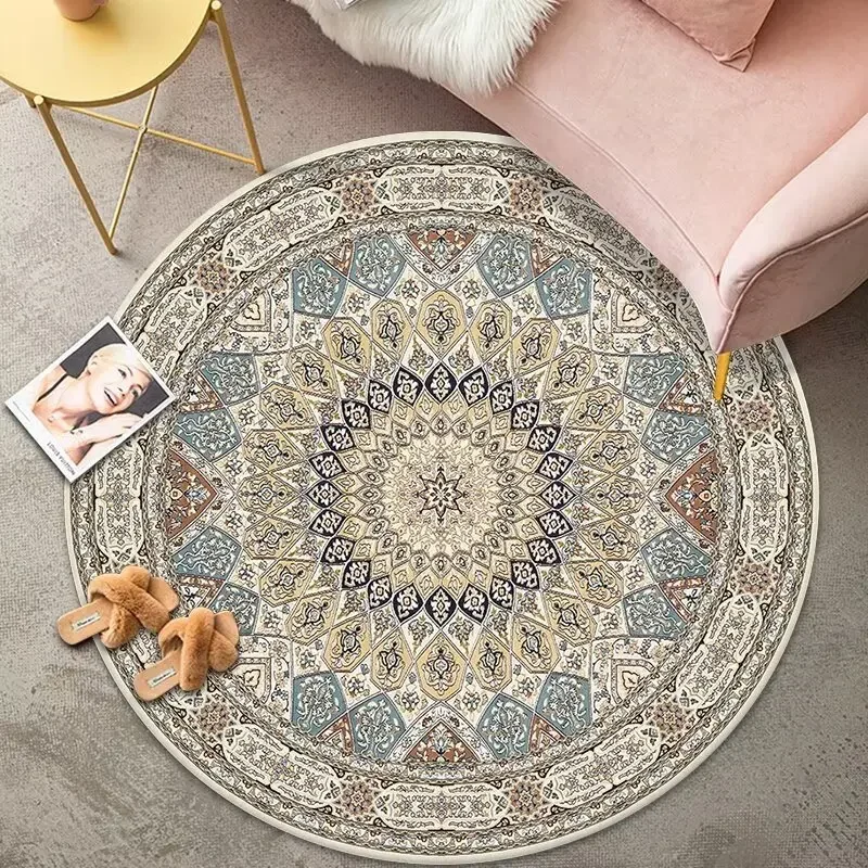 

Cross Border Ethnic Style Imitation Cashmere Carpet Sofa Mat Household Living Room Anti Slip and Water Absorbing Foot Mat