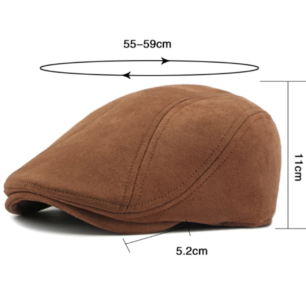 MZ4344 القبعات الصلبة عادي الجلد المدبوغ قبعة البيريه ربيع الخريف الشتاء قبعات للرجال النساء الذكور الإناث اللبلاب قبعة مسطحة قابل للتعديل قبعات البيريه