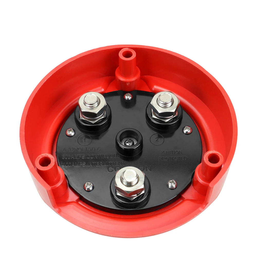 

​M10 Dual Battery Selector Switch 4 Position Power Cut Off On 300A DC6‑32V for Marine Boat RV