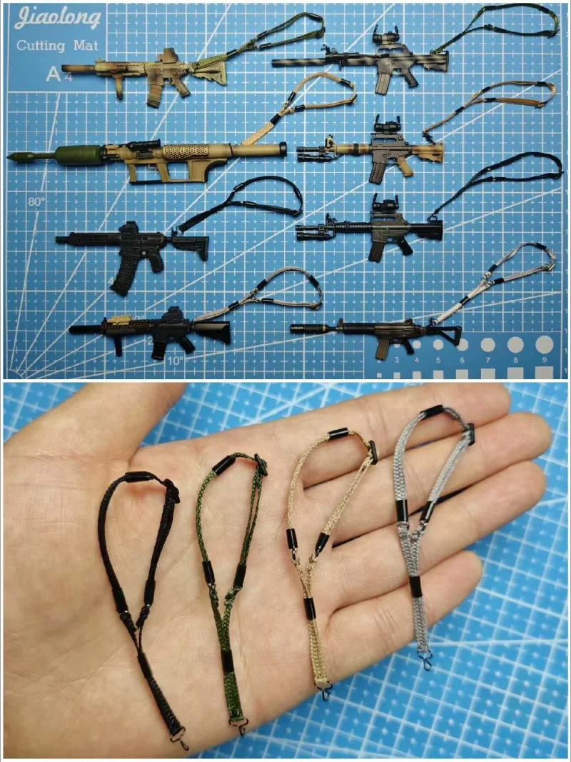 Modelo de alça de arma ajustável em escala 1/12 para figura de 6 ''(apenas correias de arma)