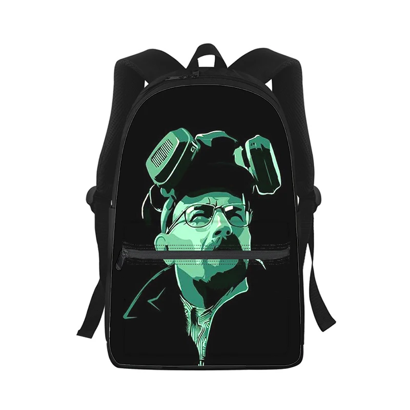 Mochila Quebrando Ruim para Homens e Mulheres, 3D Print, Bolsa de Escola Estudante, Mochila Laptop, Bolsa de Ombro, Viagem, Crianças, Moda