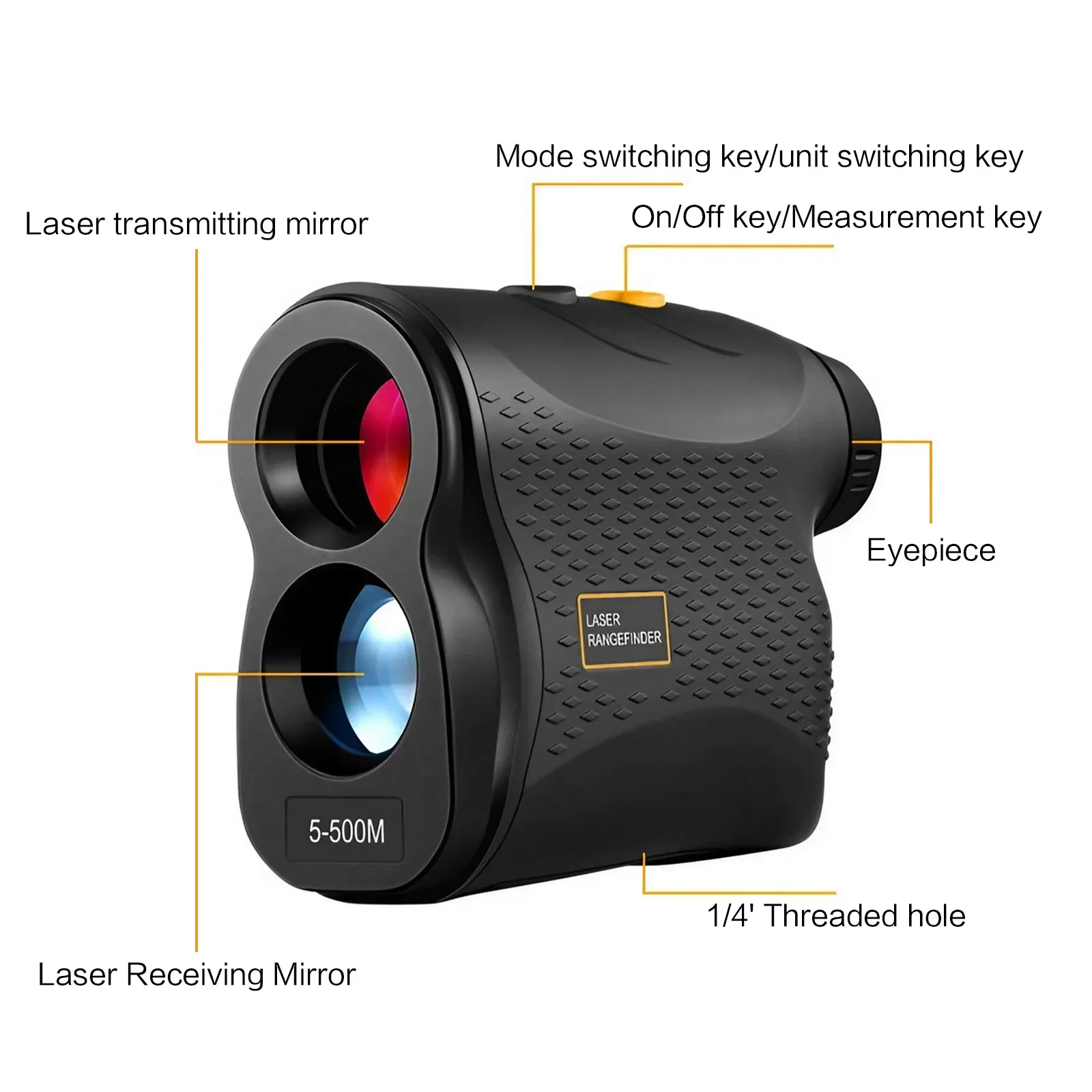 Golf Rangefinder 500M Distance Meter Speed Tester Flag Lock Technology Hunting Outdoor Sports Optics