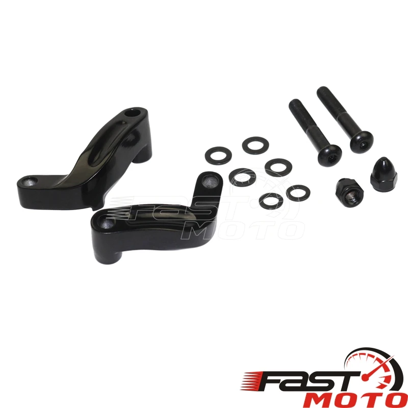 Motorcycle Rearview Mirrors Extension Riser Extend Adapter Mirror Extender Adapters Riser Rear View Base Aluminum For Harley