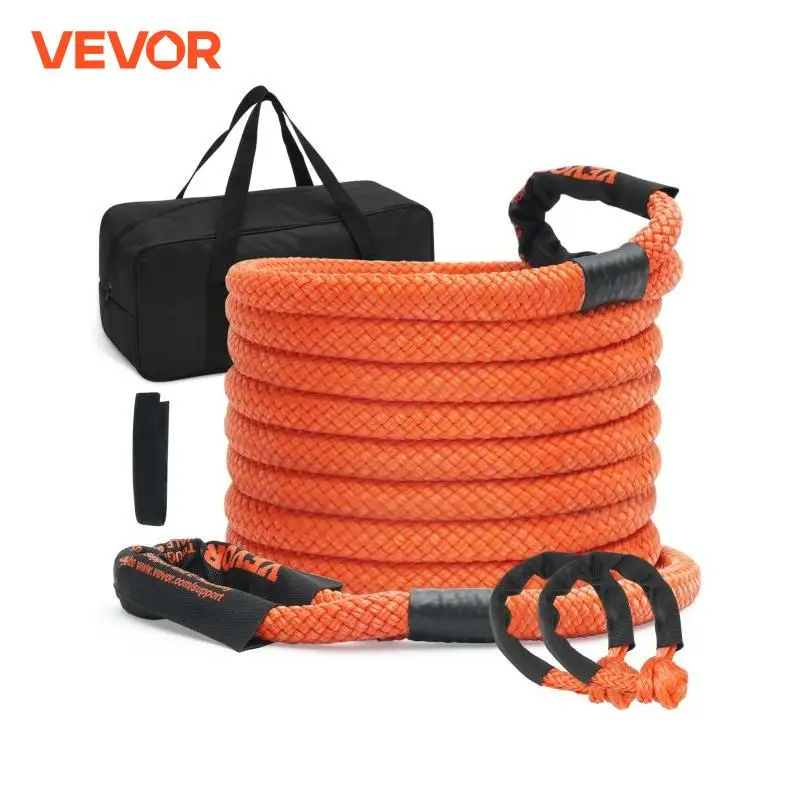 VEVOR 20/30ft Car Towing Rope Off Road Snatch Tow Strap of Rescue Recovery Resistant Which Rope for Jeep Car Truck ATV Tractor