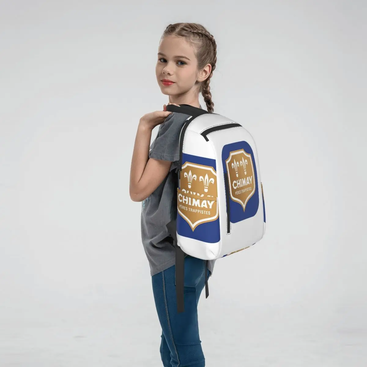 Chimay Logo Backpack Student BookBag Kids School Bag Computer Shoulder Bags Boys Girls - view 6