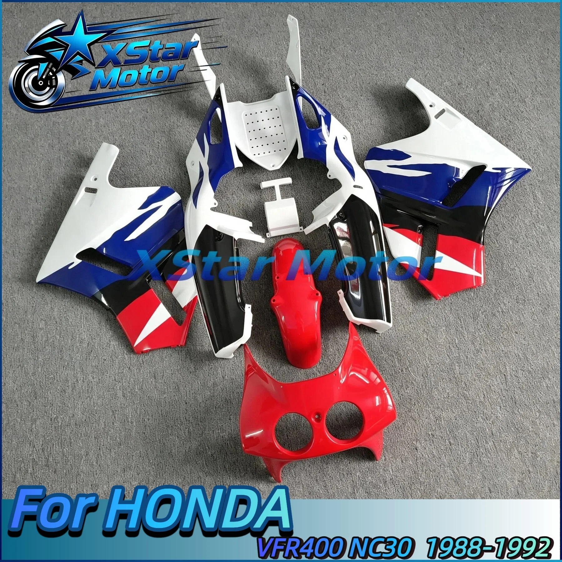 Motorcycle Fairings Kit For HONDA VFR 400 NC30 88-92 Bodywork Set VFR400 1988 1989 1990 1991 1992 Injection Mold Full Fairing
