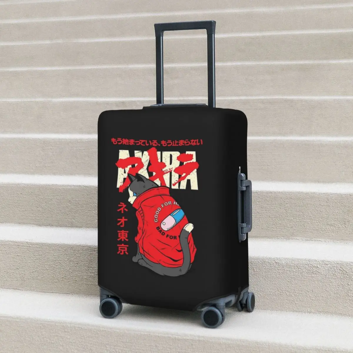 

Tokyo Anime Akira Cat Suitcase Cover Protection Elastic Travel Luggage Protector Covers for 18-32 Inch