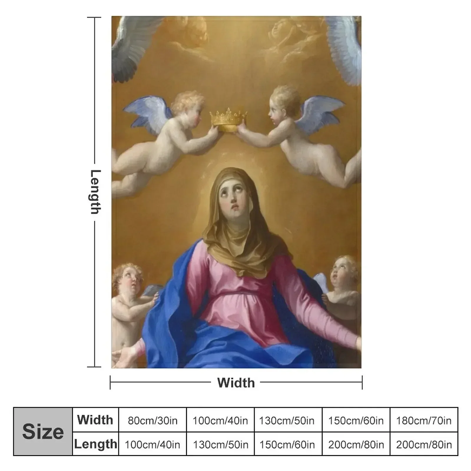 Virgin Mary Jesus Christ Angels Throw Blanket for winter Thin Blankets